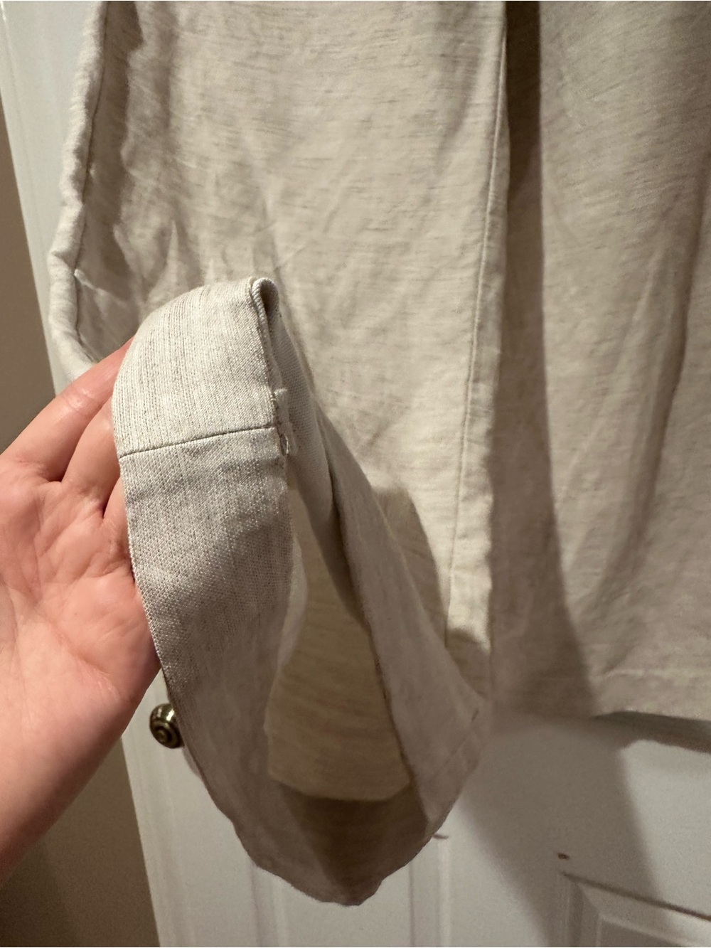 Aritzia The Lodge Pant CruiseLinen Undyed Ecru Small *HEMMED* READ - Picture 8 of 9
